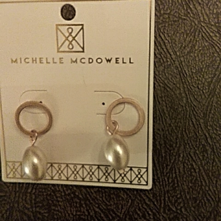 Gold Tone Ring & Fake Pearl Bead Earrings Winter Sale